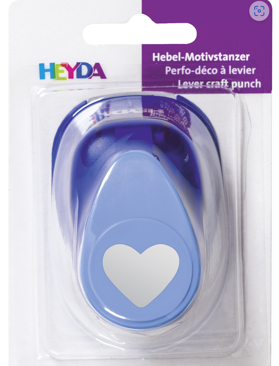 Perfo-déco à levier - Coeur - Ø 2.5cm